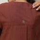 trueBrowns Brown Cotton Linen Kurta Pant Set | Swadesiicart