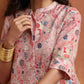trueBrowns Pink Flared Anarkali Kurta Set | Swadesiicart