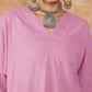 InWeave Women's Mauve Kantha Lace Wrok Kimono Sleeve Kurta Set - Swadesiicart
