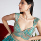 House of Panchhi Sea Green Colour Organza Floral Design Digital Print Lehenga Choli & Dupatta | Swadesiicart
