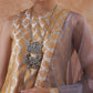 InWeave Women's Light Grey Jacquard Halter Kurta Set W Grey Or Dupatta - Swadesiicart