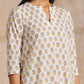 trueBrowns Multi Color Floral Booti Print Cotton Flared Kurta Pant Set | Swadesiicart