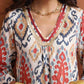 trueBrowns Off White Ikat Print Kurta Set | Swadesiicart