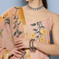 Ahalyaa Women Nude-Coloured Floral Printed Gotta Patti Kurta with Trousers & With Dupatta | Swadesiicart