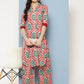 Ahalyaa Women Ethnic Motifs Printed Regular Gotta Patti Kurta with Palazzos | Swadesiicart