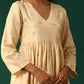 trueBrowns Ivory Geometric Floral Viscose Silk Anarkali Kurta Pant Set | Swadesiicart