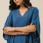 trueBrowns Classic Blue Panel Kaftan dress | Swadesiicart