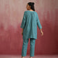 trueBrowns Light Blue Cotton Dobby Co-ord set - Swadesiicart