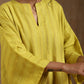 trueBrowns Lime Gold Cotton Oversized Round Co-Ord Set - Swadesiicart