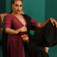 trueBrowns Maroon Silk Gota Blouse | Swadesiicart