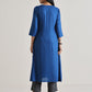 trueBrowns Ink Blue Angrakha Kurta Set | Swadesiicart