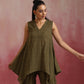 trueBrowns Olive Cotton Dobby Dobby Co-ord set - Swadesiicart