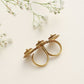 trueBrowns Brass Textured Two-Finger Ring | Swadesiicart