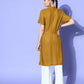 InWeave Women's Camel Brown Cream Naroow Pant Coord Set - Swadesiicart