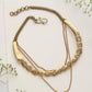 trueBrowns Brass Rose Layererd Necklace | Swadesiicart