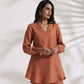 trueBrowns Rust Slub Co-ord Set - Swadesiicart