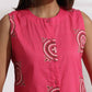 trueBrowns Pink Cotton Skirt Co-ord Set - Swadesiicart