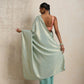 trueBrowns Blue Gold Lurex Ready To Wear Saree | Swadesiicart