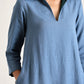 trueBrowns Light Blue Short Collared Dress | Swadesiicart