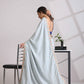 trueBrowns Grey Muslin Silk Saree | Swadesiicart