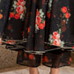 Pomcha Jaipur Red And Black Organza Anarkali Set | Swadesiicart