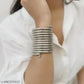 Tehzeeb Creations Women's Silver Colour Viral Spiral Bangle For Girl And Women - Swadesiicart