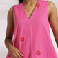 trueBrowns Pink Cotton Embroidered Flared Dress | Swadesiicart