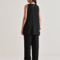 trueBrowns Black Sleeveless Co-Ord Set - Swadesiicart
