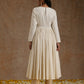 trueBrowns Ivory Gold Cotton Anarkali Set | Swadesiicart