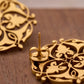 trueBrowns Gold-Polished Leaf Earrings | Swadesiicart