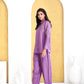 BulBul Saroj Purple Chanderi Co-Ord Set - Swadesiicart