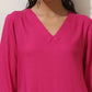 trueBrowns Pink Viscose Kurta Pant Set | Swadesiicart