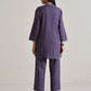 trueBrowns Plum Purple Relaxed Fit Co-Ord Set - Swadesiicart