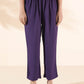 trueBrowns Purple Viscose Dobby Slit Kurta Pant Set | Swadesiicart
