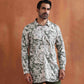 trueBrowns Men's Off White Printed Short Kurta | Swadesiicart