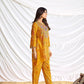 BulBul Ashka Chanderi Mustard Co-Ord Set - Swadesiicart
