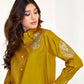 BulBul Saroj Mustard Chanderi Co-Ord Set - Swadesiicart