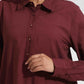 trueBrowns Brown Cotton Solid Kurta Co-ord Set - Swadesiicart