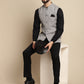 Even Apparels Men's Grey Mandarin Collar Waistcoat | Swadesiicart