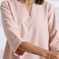 trueBrowns Light Pink Slub Kurta Co-ord Set - Swadesiicart
