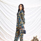 BulBul Nilisha Teal Chanderi Co-Ord Set - Swadesiicart