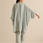 trueBrowns Grey Bandhani Printed Silk Kaftan Co-Ord Set - Swadesiicart