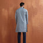 trueBrowns Men's Blue Chanderi Kurta | Swadesiicart