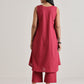 trueBrowns Honey Red Panelled Co-ord Set - Swadesiicart