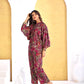 BulBul Mehzabin Red Co-Ord Set - Swadesiicart