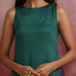 trueBrowns Green Modal High slit Kurta Set | Swadesiicart
