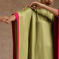trueBrowns Light Green Modal Satin High-Low Kaftan Kurta Set | Swadesiicart