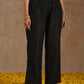 trueBrowns Black Gold Cotton Angrakha Kurta Set | Swadesiicart