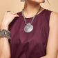 InWeave Women's Wine Solid Short Kurta Palazzo Set - Swadesiicart