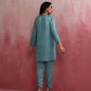 trueBrowns Light Blue Modal Straight Kurta Co-ord Set - Swadesiicart